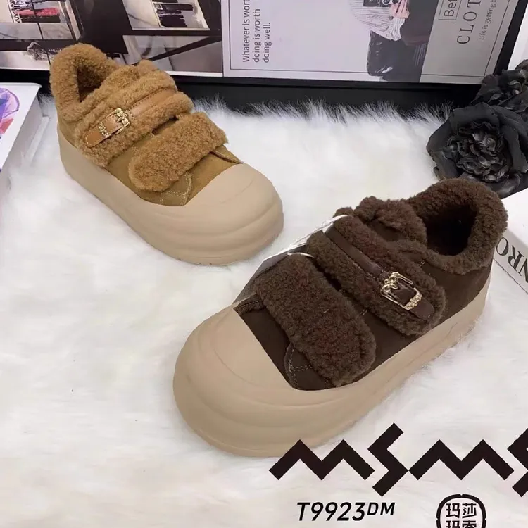 9923玛莎玛索2025新款冬季真皮加绒加厚鞋雪地靴