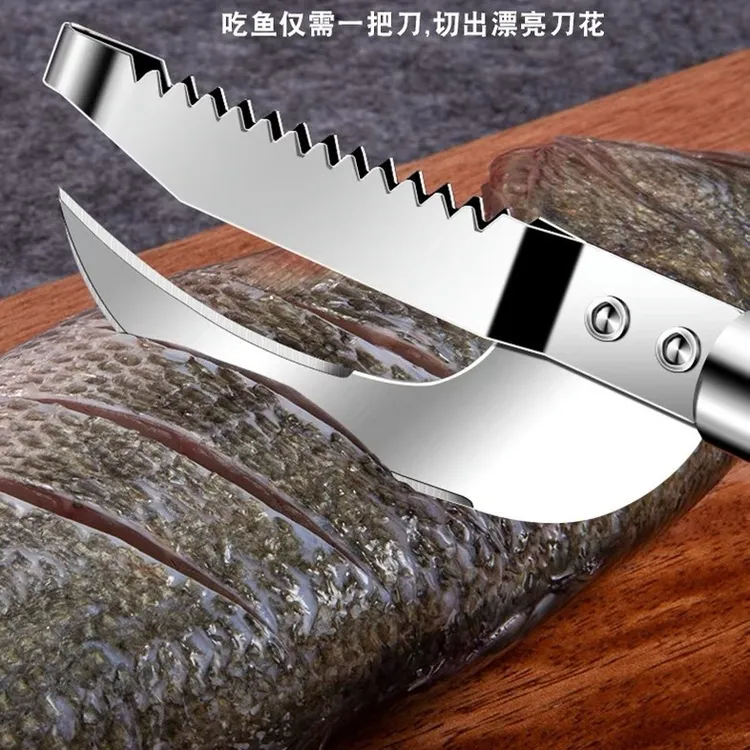 德国不锈钢刮鱼鳞神器杀鱼专用开背刀去鱼鳞打鳞刷宰鱼刨鱼肚家用