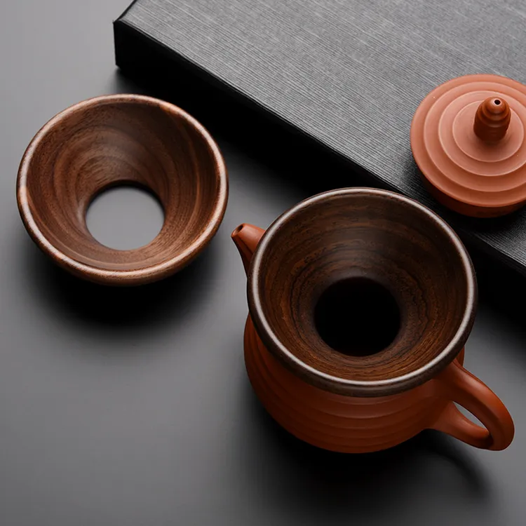 实木投茶器功夫茶壶漏斗入茶器木质紫砂壶放茶导茶器家用茶具配件