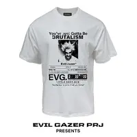 EVIL GAZER 复古破损摇滚人像T恤