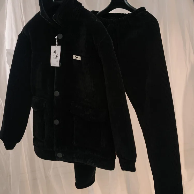 新款雪尼尔三层加厚男睡衣冬季套装帅气奢华保暖外穿家居服休闲