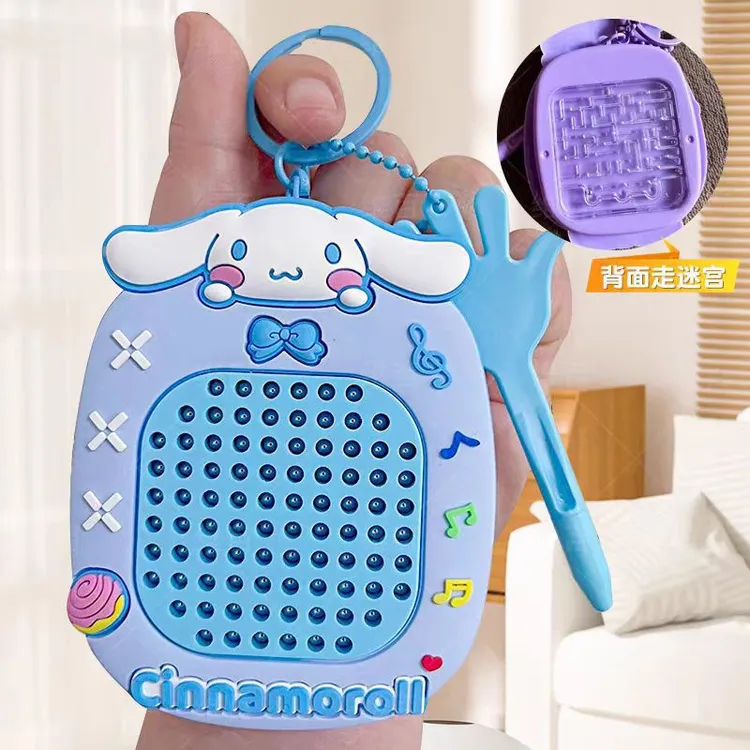 2025帕小狗库洛猫解压治愈磁吸钢珠涂鸦画板钥匙扣卡通猫奇葩玩具