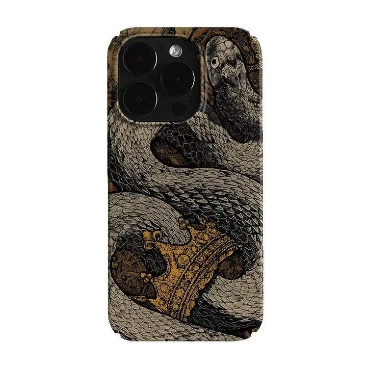 蟒蛇王冠苹果16promax手机壳iPhone15小众14菲林13硬壳12/11个性x