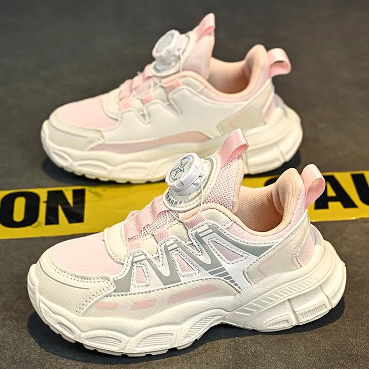 安踏联名踏鞋女童鞋2025新款秋季儿童老爹鞋女孩跑步休闲 运动鞋