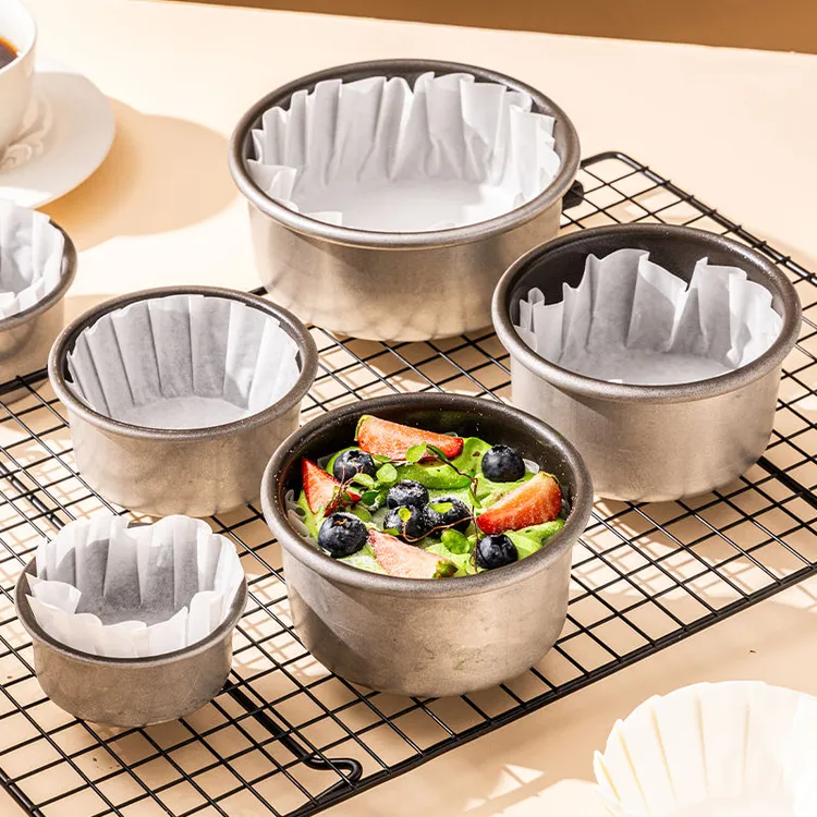 商用巴斯克模具3寸6蛋糕模胚烘焙戚风4寸5手撕芝士不沾底磨具圆形