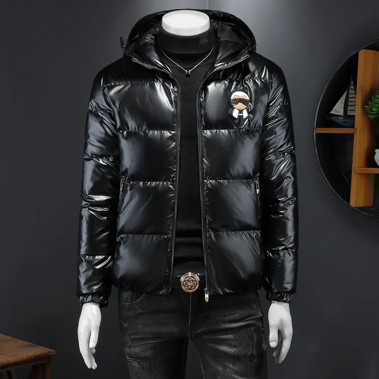 Mandsibil曼德西比利冬季羽绒服外套新款连帽印花青年时尚上衣男