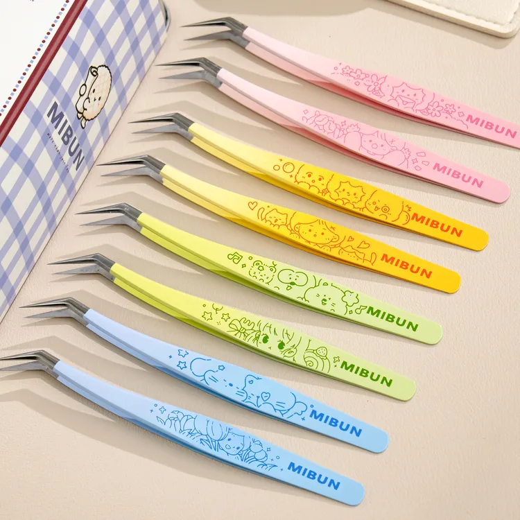 米饼文创镊子2.0主播同款渐变多巴胺造景贴纸专用金羽镊金属夹子