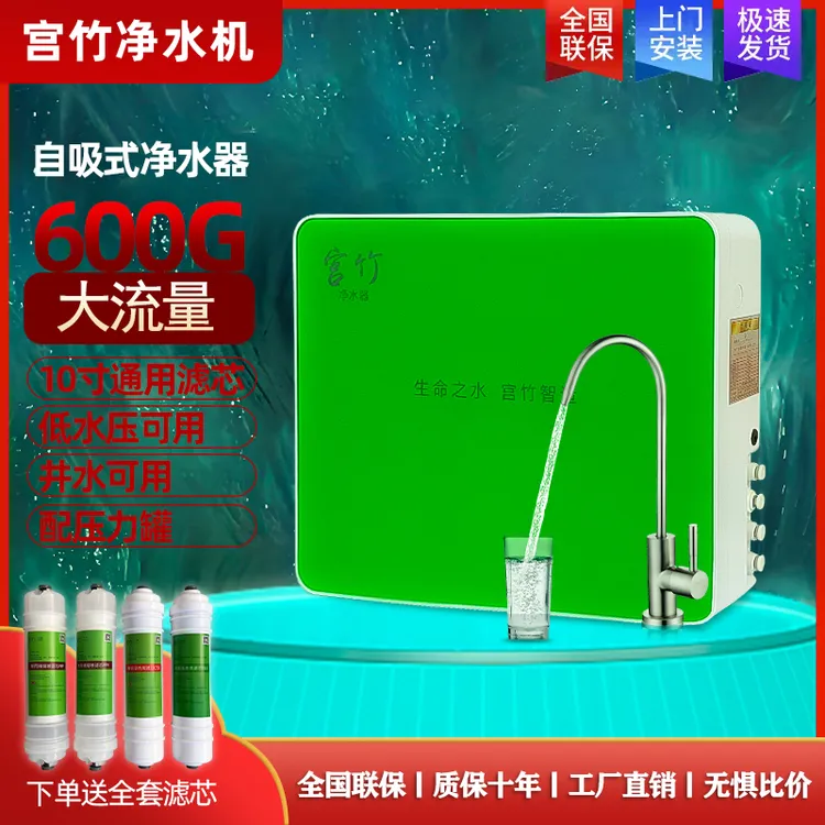 净水器家用厨下净水机自来水过滤直饮机大通量饮水滤芯自动净化