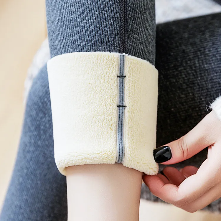 加绒加厚高个子加长打底裤女大码外穿高腰暖腹特厚保暖抗静电冬季