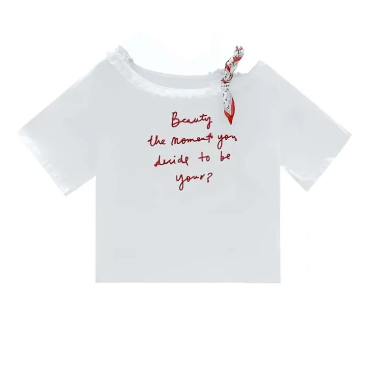 胖MM素雅蕾丝2025夏季新款时尚休闲气质T恤上衣大码显瘦时尚遮肉