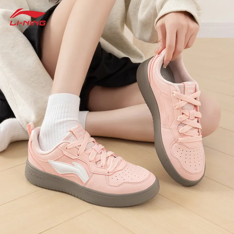 李宁初云女款鞋子板鞋低帮轻便时尚小众ins潮牌百搭运动鞋休闲鞋