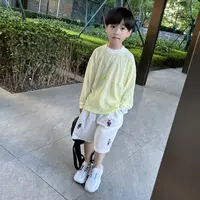 男童夏季薄款条纹长袖百搭T恤2025新款中童韩版休闲防晒衣空调衫