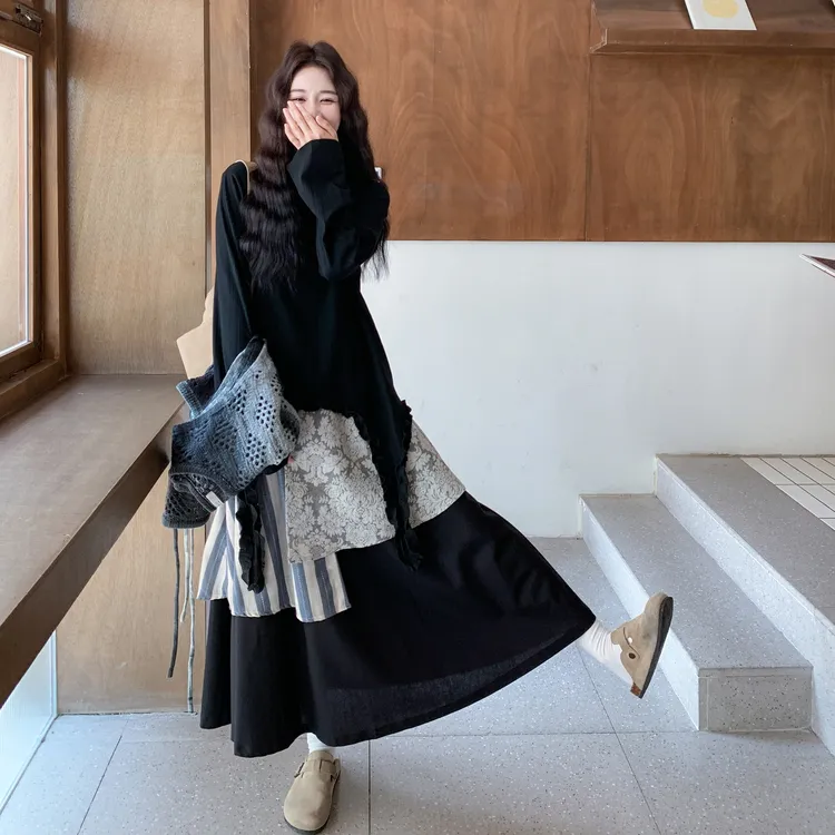 不规则拼接渐变穿搭套装裙女秋季2025新款背心内搭半裙三件套裙子
