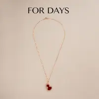 FOR DAYS 坠链均925银锆石 红葫佑安|轻奢百搭红色葫芦项链