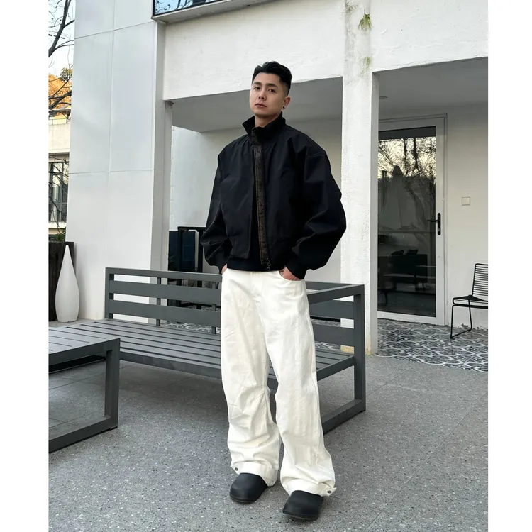 GP2 <蛇年限定>2025春季新款蛇纹立领外套短款男女简约美式夹克