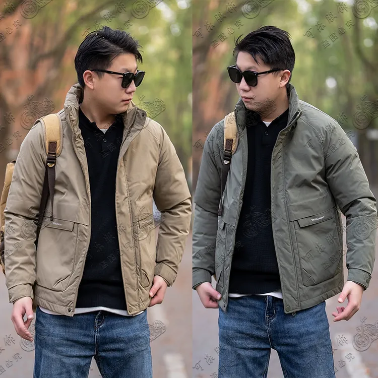 （羽绒服）复古立领工装户外防风休闲百搭保暖宽松极寒加绒羽绒服