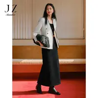 玖姿安娜蔻【星线好物】KWFC20003通勤贴钻弹力TR直筒裙包臀半身裙