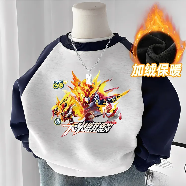 童装新款蛋仔派对战神机甲春秋男女小中大儿童卫衣圆领长袖上衣服