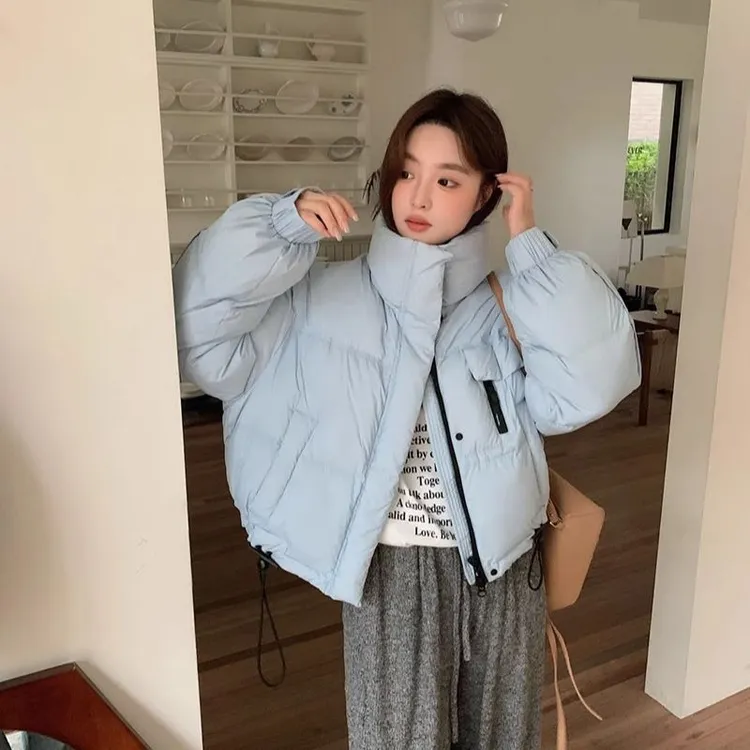 2025小个子设计感短款立领棉服女冬季新款加厚百搭休闲面包服外套