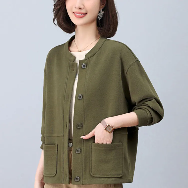 卫衣女2025年新款休闲爆款开衫中年妈妈运动外套春秋薄款连帽上衣