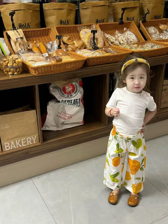 《小思家》女童2025年夏季新款甜酷风小清新纯色T恤印花阔腿裤套装