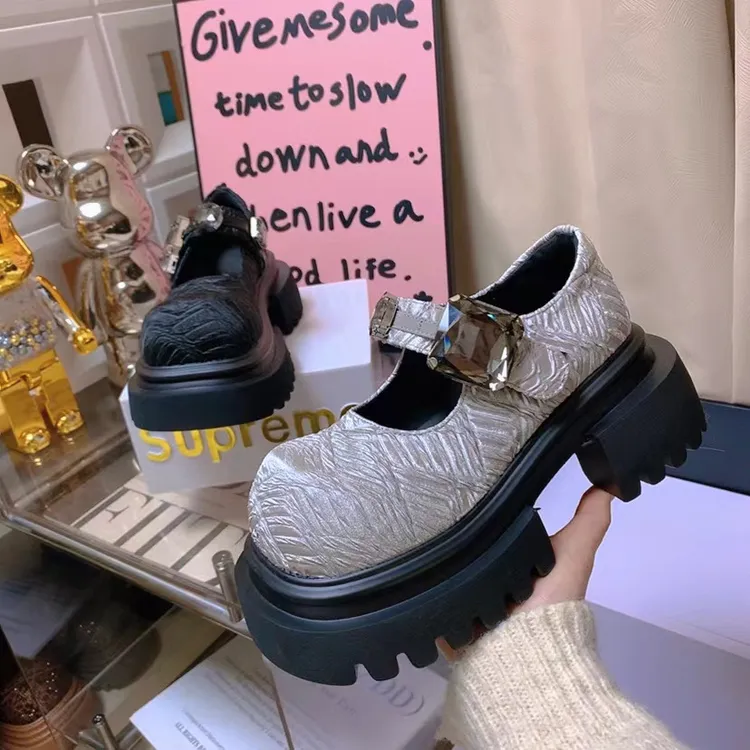 森女2025春季新款厚底女士乐福鞋15-2