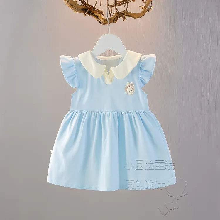 女童夏季连衣裙宝宝夏装儿童短袖薄款裙子婴幼儿5678个月1-2岁3洋