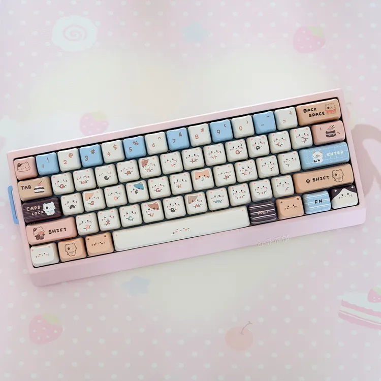 海盐猫咪键帽猫猫头形状MAO高度圆润可爱热升华PBT适配多种配列