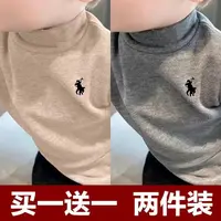 双面德绒两件打底秋冬季秋冬韩版加厚长袖上衣T恤女童保暖高领
