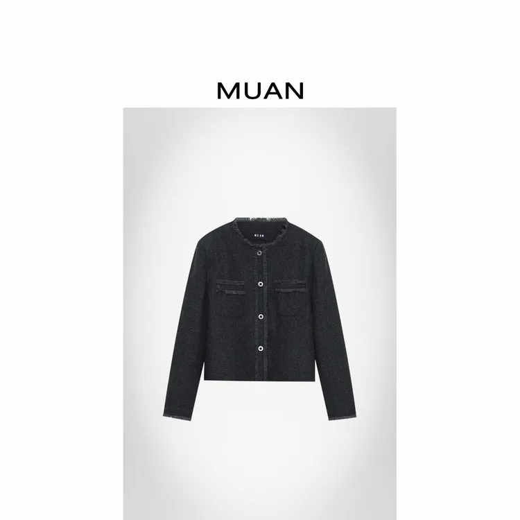木岸MUAN：《杰西卡鹅绒服》定制90白鹅绒小香风羽绒服D-YJ-25048
