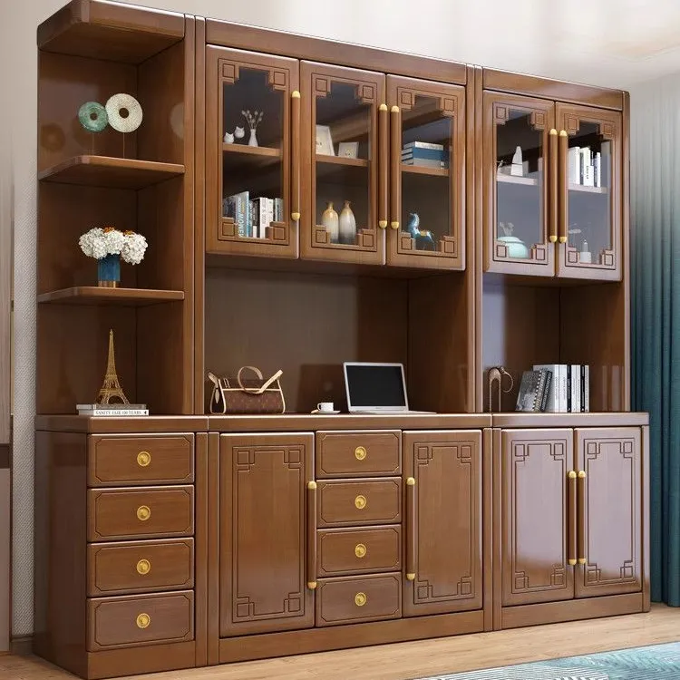 中式实木间厅柜酒柜客厅靠墙柜餐厅餐边柜收纳柜现代家用厨房碗柜