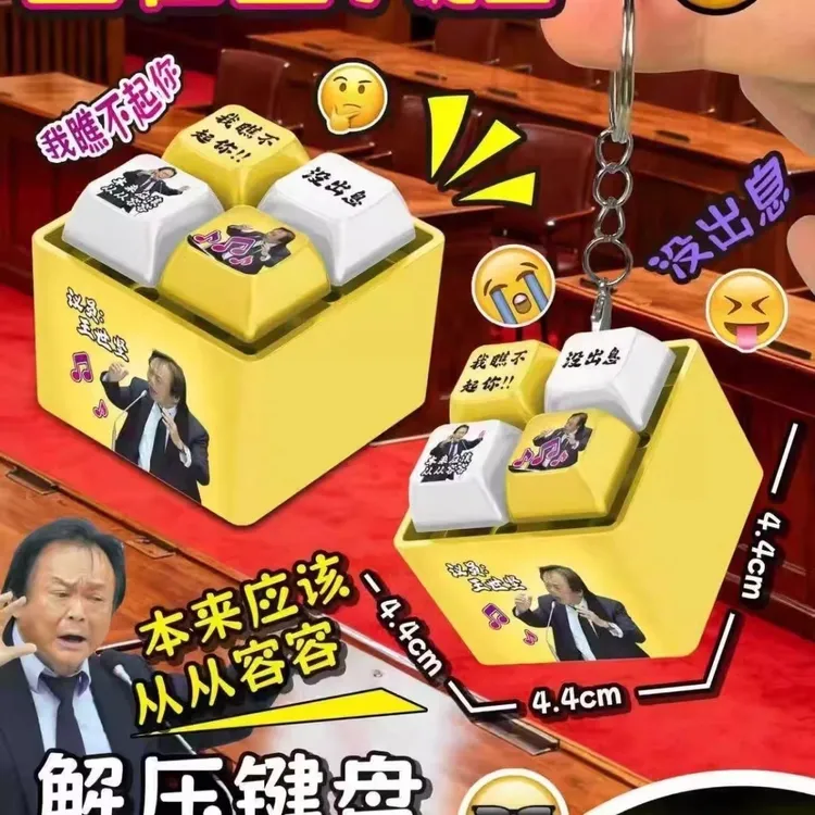 按键发声玩具抖音从从容容语录抽象语音搞笑钥匙扣趣味搞怪玩具