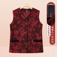 老年人秋装马甲女奶奶春秋新款薄外套妈妈马夹老太太背心老人衣服