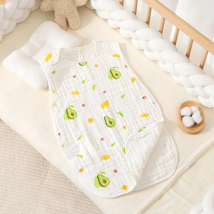睡袋婴儿春秋款棉纱布安睡不惊背心儿童夏天薄款小月龄宝宝防踢被