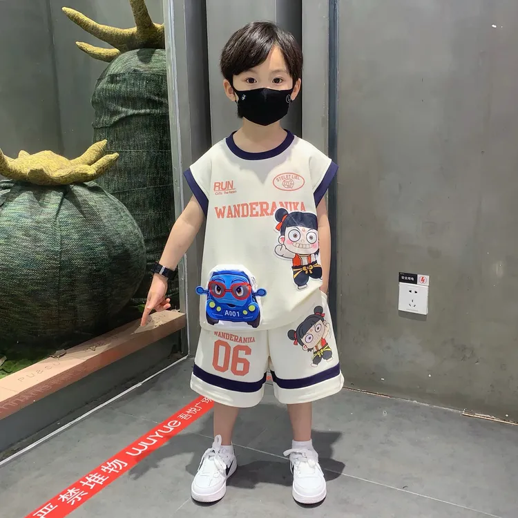 哪吒儿童服装2025新款男童夏装套装酷帅哪吒套装男童爆款2025新款