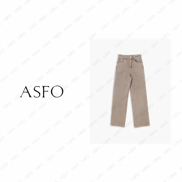 【AS奶茶裤】25新复古水洗棉休闲百搭直筒牛仔裤AS25QXZ03816
