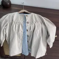 现货！厚精梳棉！女童风衣中长款2025秋装新款儿童洋气上衣春秋外套