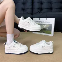 厚底增高轻便软底女款板鞋女2025秋季新款鞋子休闲鞋小个子小白鞋