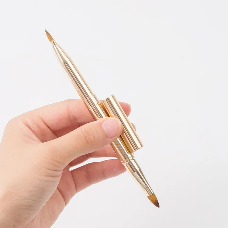 F伸缩唇刷双头口红刷便携式美妆笔美容师化妆师专用防水化妆工具