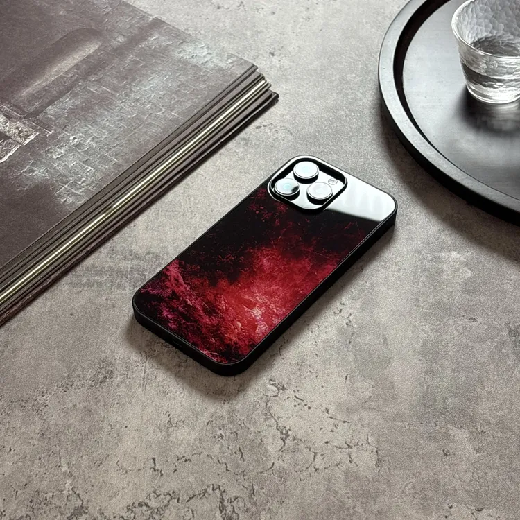 《殷红灼焰》新中式适用于iPhone17苹果17air/16promax高级感手机壳