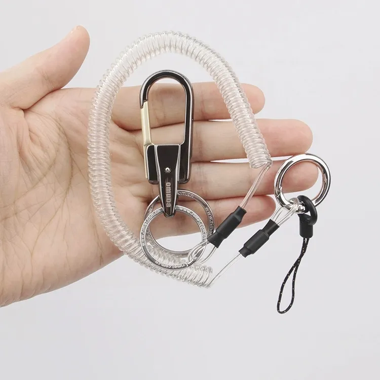弹簧绳钥匙链手机防丢绳自动伸缩绳创意手腕钥匙挂绳老人钥匙扣