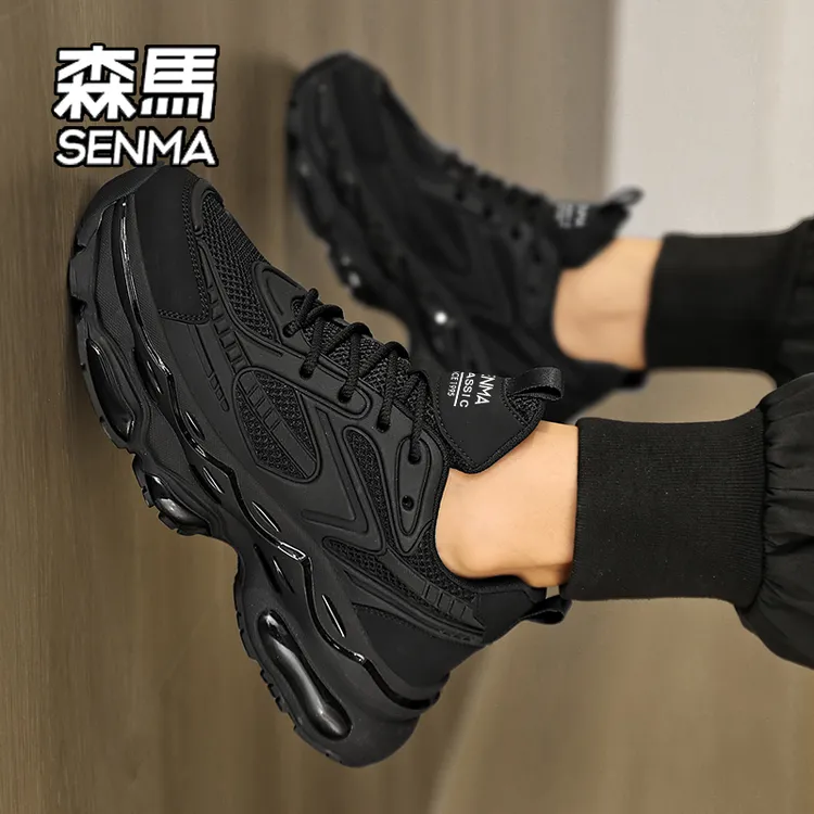 SENMA/森马男鞋秋季潮流爆款百搭网面透气老爹鞋厚底运动休闲潮鞋