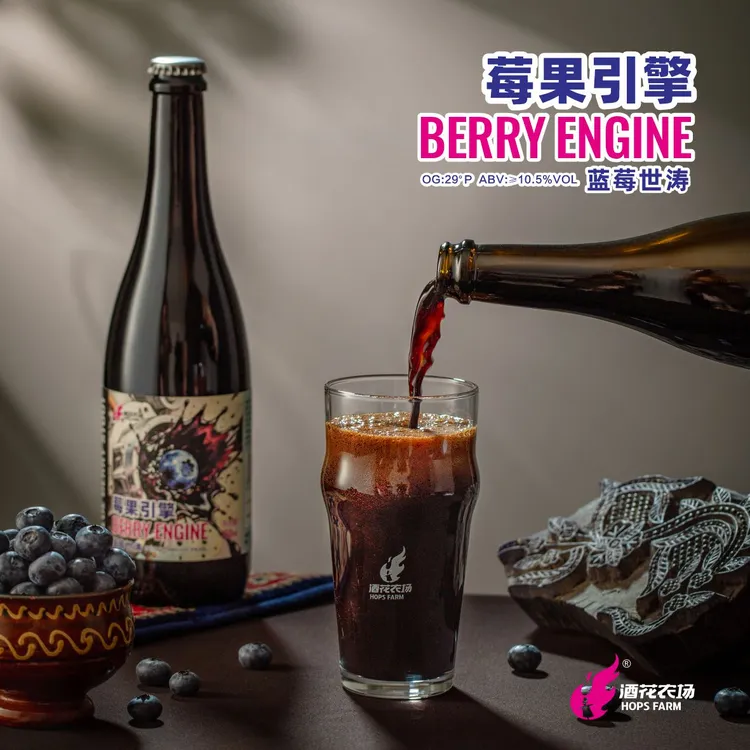 莓果引擎蓝莓世涛水果增味世涛啤酒750ml精酿啤酒