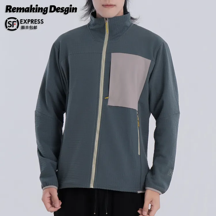 李大饼专属非巴塔R2techface科技防水保暖跑步男士休闲云朵抓绒衣