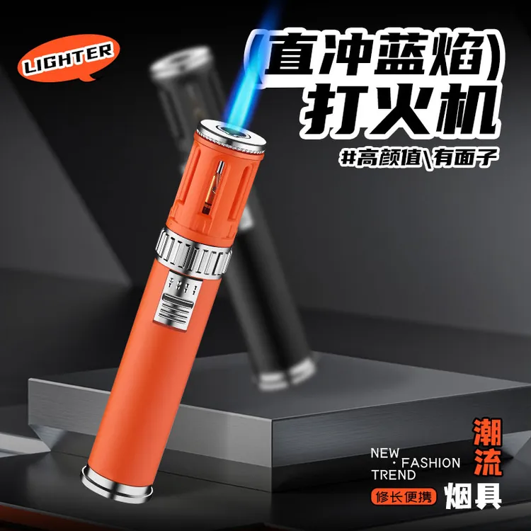 迷你创意防风打火机充气电子高颜值新款金属烟花炮竹笔式点火器