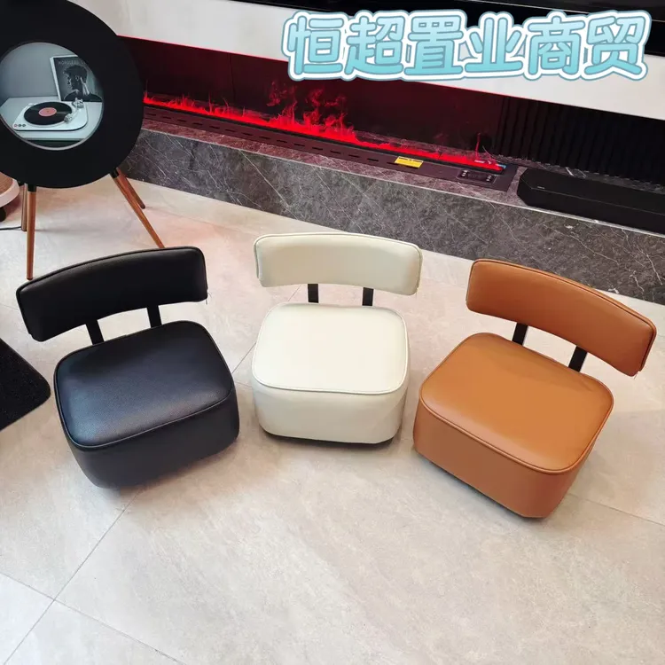 （萌兔专属）家用溜溜凳玄关客厅沙发凳万向静音轮旋凳圆弧靠背轻奢