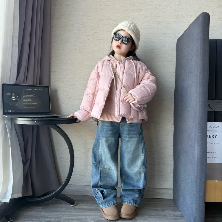女童冬装棉服2025新款洋气儿童韩版棉袄女孩短款羽绒棉衣加厚外套