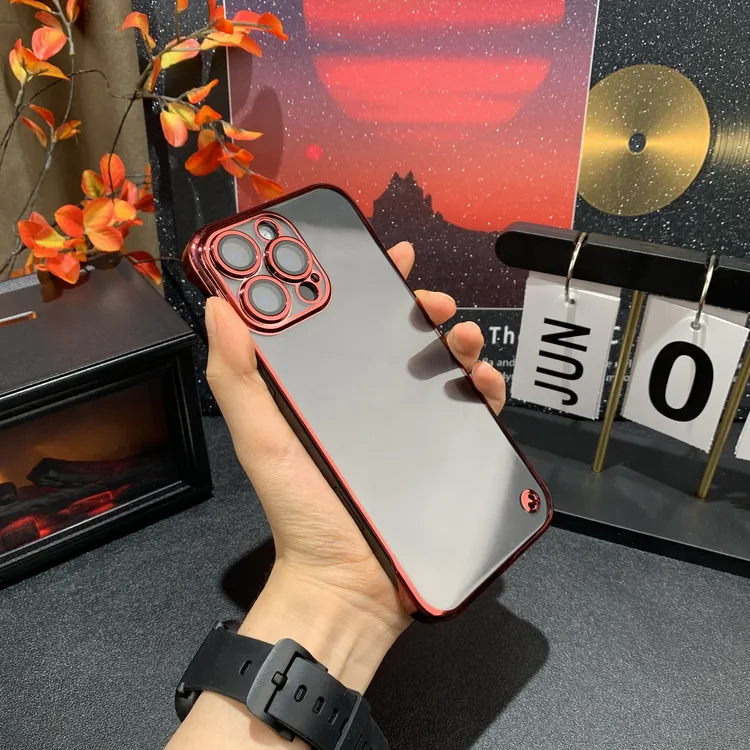 【自带镜头膜无边框】适用苹果16/15/14promax系列电镀全包手机壳男