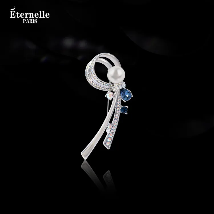Eternelle 合金仿水晶胸针 法国永恒流彩爵章胸针女高端精致配饰