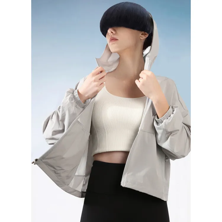 户外凉感宽松防紫外线连帽休闲防晒衣夏季薄款轻薄短款防晒服